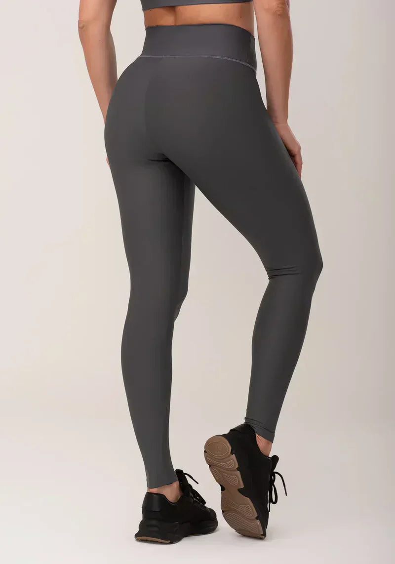 KIT CALÇA LEGGING + TOP GRAFITE BÁSICA