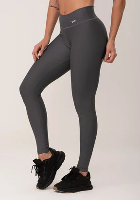 KIT CALÇA LEGGING + TOP GRAFITE BÁSICA