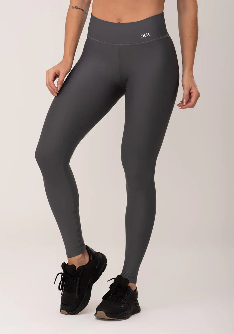 KIT CALÇA LEGGING + TOP GRAFITE BÁSICA