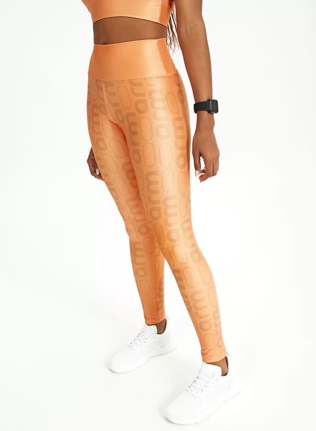 Conjunto Feminino Fitness Legging + Top Básico Laranja Arm