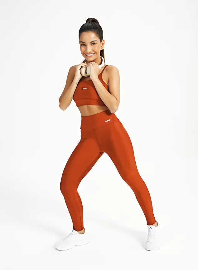 Legging Feminina Fitness Básica Terracota