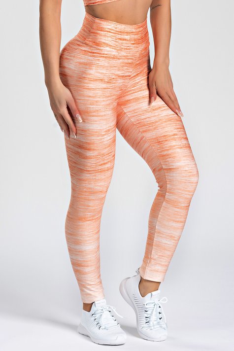 Top Estampa Localizada Gradient Grunge Laranja + Legging Estampa Localizada Gradient Grunge Laranja